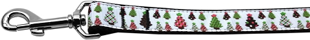 Designer Christmas Trees Nylon Dog Leash 5/8 inch wide 4ft Long